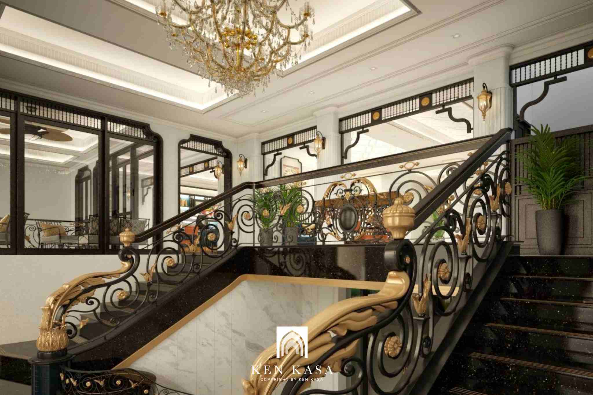 Thiết kế sảnh Hanoi Tirant Hotel sang trọng như lâu đài